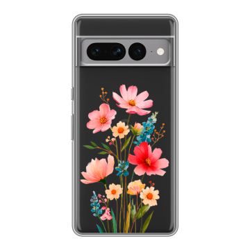 Силиконовый чехол на Google Pixel 7 Pro с принтом Цветы Силиконовый чехол на Google Pixel 7 Pro с принтом Цветы