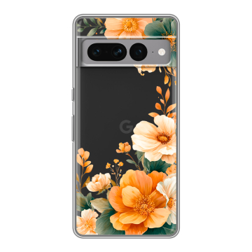 Силиконовый чехол на Google Pixel 7 Pro с принтом Цветы принт Силиконовый чехол на Google Pixel 7 Pro с принтом Цветы принт