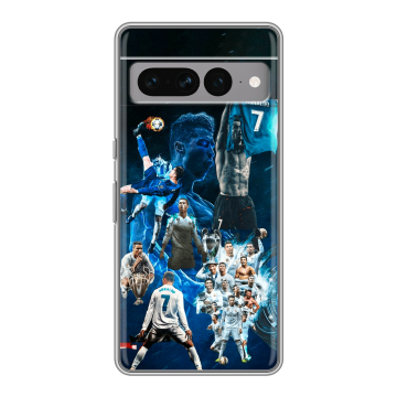 Силиконовый чехол на Google Pixel 7 Pro с принтом Реал Роналдо Силиконовый чехол на Google Pixel 7 Pro с принтом Реал Роналдо