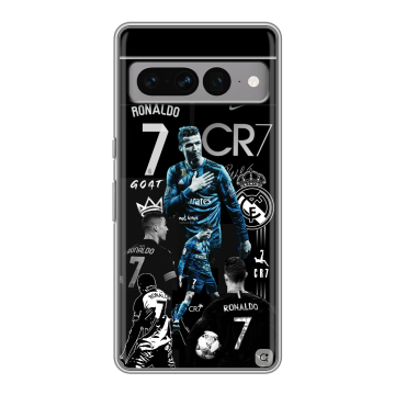 Силиконовый чехол на Google Pixel 7 Pro с принтом Реал Роналдо Силиконовый чехол на Google Pixel 7 Pro с принтом Реал Роналдо