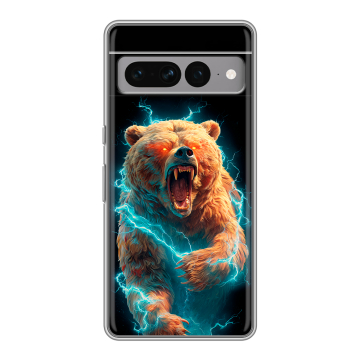 Силиконовый чехол на Google Pixel 7 Pro с принтом Медведь Силиконовый чехол на Google Pixel 7 Pro с принтом Медведь