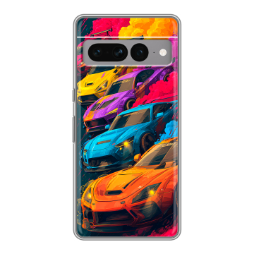 Силиконовый чехол на Google Pixel 7 Pro с принтом Тачки Силиконовый чехол на Google Pixel 7 Pro с принтом Тачки