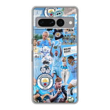 Силиконовый чехол на Google Pixel 7 Pro с принтом Man City Манчестер Сити Силиконовый чехол на Google Pixel 7 Pro с принтом Man City Манчестер Сити