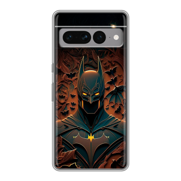 Силиконовый чехол на Google Pixel 7 Pro с принтом Batman Бэтмен Силиконовый чехол на Google Pixel 7 Pro с принтом Batman Бэтмен