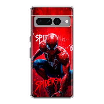 Силиконовый чехол на Google Pixel 7 Pro с принтом Spiderman Человек паук Силиконовый чехол на Google Pixel 7 Pro с принтом Spiderman Человек паук