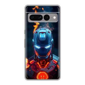 Силиконовый чехол на Google Pixel 7 Pro с принтом IronMan Железный человек Силиконовый чехол на Google Pixel 7 Pro с принтом IronMan Железный человек