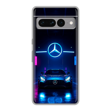 Силиконовый чехол на Google Pixel 7 Pro с принтом Mercedes Мерседес Силиконовый чехол на Google Pixel 7 Pro с принтом Mercedes Мерседес