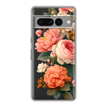 Силиконовый чехол на Google Pixel 7 Pro с принтом цветы Силиконовый чехол на Google Pixel 7 Pro с принтом цветы