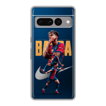 Силиконовый чехол на Google Pixel 7 Pro с принтом Барселона Barca Yamal Силиконовый чехол на Google Pixel 7 Pro с принтом Барселона Barca Yamal