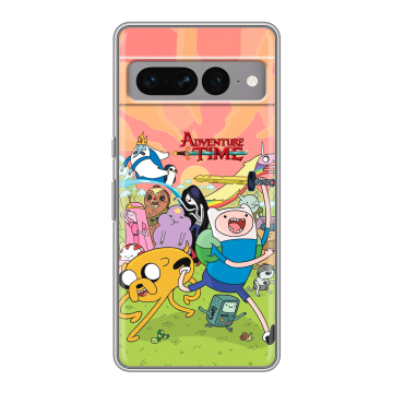 Силиконовый чехол на Google Pixel 7 Pro с принтом Adventure time Время приключений Силиконовый чехол на Google Pixel 7 Pro с принтом Adventure time Время приключений