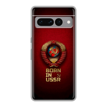 Силиконовый чехол на Google Pixel 7 Pro с принтом Флаг Герб СССР Силиконовый чехол на Google Pixel 7 Pro с принтом Флаг Герб СССР