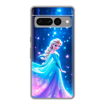 Силиконовый чехол на Google Pixel 7 Pro с принтом Холодное сердце Frozen Силиконовый чехол на Google Pixel 7 Pro с принтом Холодное сердце Frozen