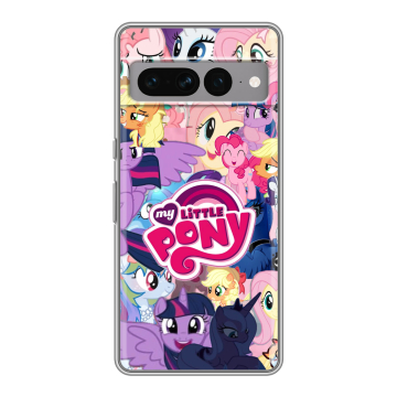 Силиконовый чехол на Google Pixel 7 Pro с принтом My little pony Дружба чудо Силиконовый чехол на Google Pixel 7 Pro с принтом My little pony Дружба чудо