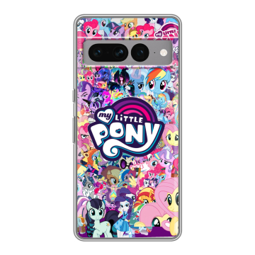 Силиконовый чехол на Google Pixel 7 Pro с принтом My little pony Дружба чудо Силиконовый чехол на Google Pixel 7 Pro с принтом My little pony Дружба чудо