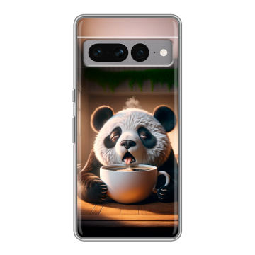 Силиконовый чехол на Google Pixel 7 Pro с принтом смешная панда Силиконовый чехол на Google Pixel 7 Pro с принтом смешная панда