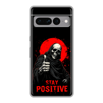 Силиконовый чехол на Google Pixel 7 Pro с принтом смешной скелет Силиконовый чехол на Google Pixel 7 Pro с принтом смешной скелет