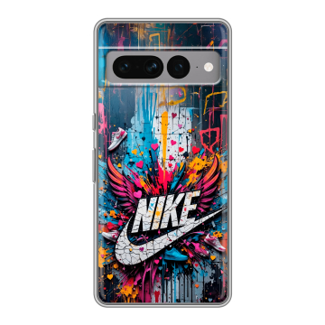 Силиконовый чехол на Google Pixel 7 Pro с принтом Nike Найк Силиконовый чехол на Google Pixel 7 Pro с принтом Nike Найк