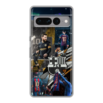 Силиконовый чехол на Google Pixel 7 Pro с принтом Messi Barcelona Силиконовый чехол на Google Pixel 7 Pro с принтом Messi Barcelona