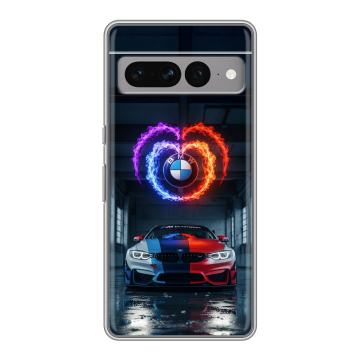 Силиконовый чехол на Google Pixel 7 Pro с принтом BMW БМВ Силиконовый чехол на Google Pixel 7 Pro с принтом BMW БМВ