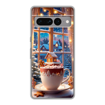 Силиконовый чехол на Google Pixel 7 Pro с принтом Новый год Силиконовый чехол на Google Pixel 7 Pro с принтом Новый год