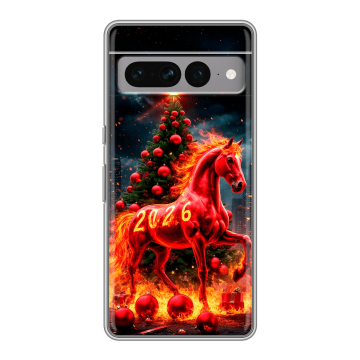 Силиконовый чехол на Google Pixel 7 Pro с принтом Новый год Силиконовый чехол на Google Pixel 7 Pro с принтом Новый год