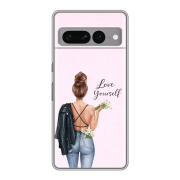 Силиконовый чехол на Google Pixel 7 Pro с принтом женский Силиконовый чехол на Google Pixel 7 Pro с принтом женский