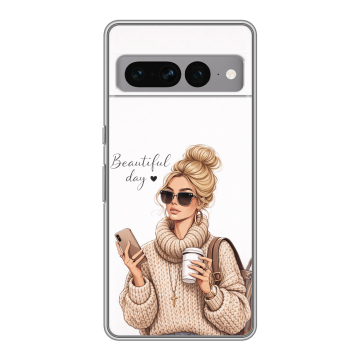Силиконовый чехол на Google Pixel 7 Pro с принтом женский Силиконовый чехол на Google Pixel 7 Pro с принтом женский
