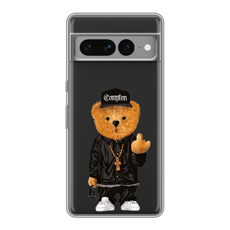 Силиконовый чехол на Google Pixel 7 Pro с принтом Мишка Силиконовый чехол на Google Pixel 7 Pro с принтом Мишка