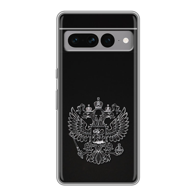 Силиконовый чехол на Google Pixel 7 Pro с принтом Герб России Силиконовый чехол на Google Pixel 7 Pro с принтом Герб России