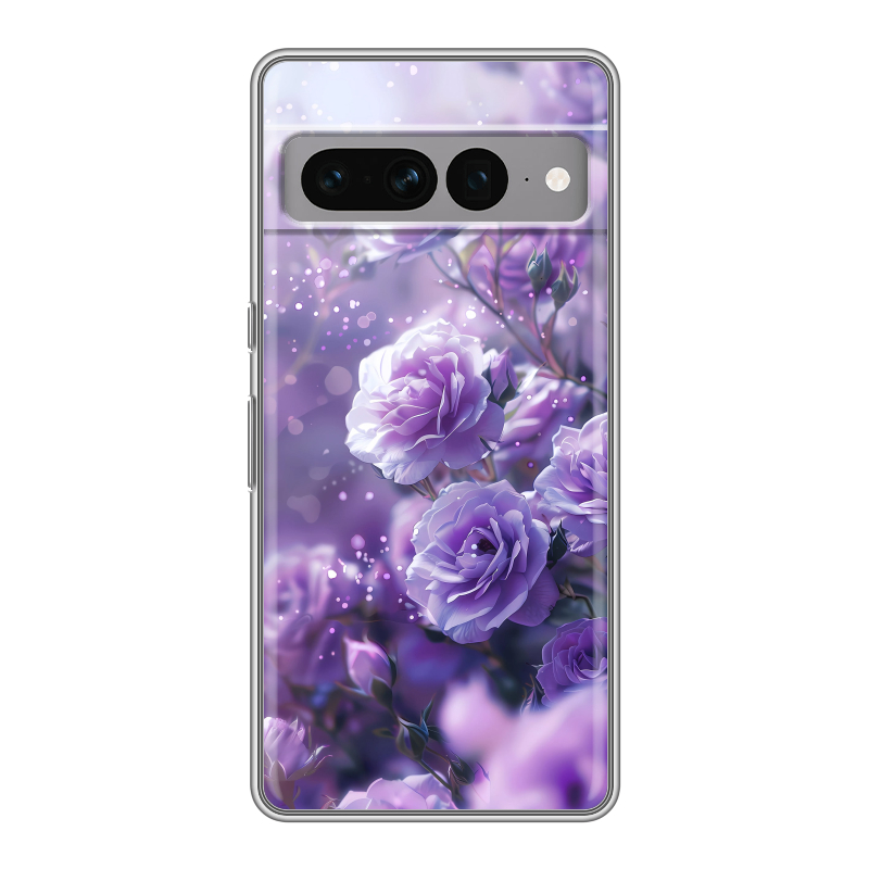 Силиконовый чехол на Google Pixel 7 Pro с принтом Розы цветы Силиконовый чехол на Google Pixel 7 Pro с принтом Розы цветы