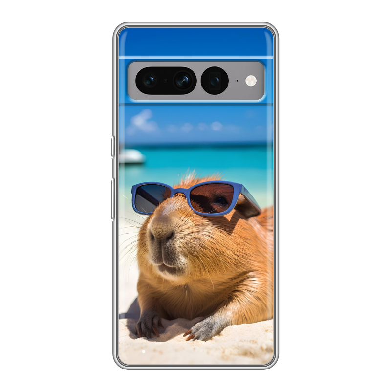 Силиконовый чехол на Google Pixel 7 Pro с принтом Капибара Силиконовый чехол на Google Pixel 7 Pro с принтом Капибара