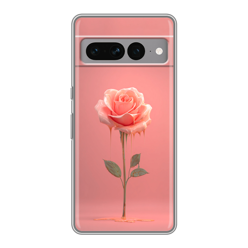 Силиконовый чехол на Google Pixel 7 Pro с принтом Розовая роза Силиконовый чехол на Google Pixel 7 Pro с принтом Розовая роза