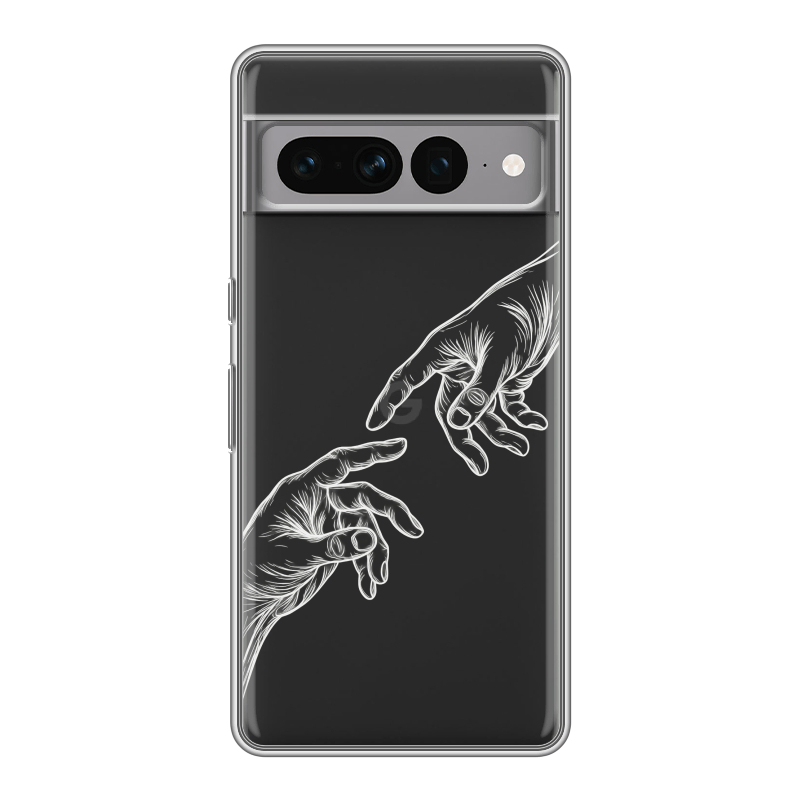 Силиконовый противоударный чехол на Google Pixel 7 Pro с принтом Сотворение мира Силиконовый противоударный чехол на Google Pixel 7 Pro с принтом Сотворение мира