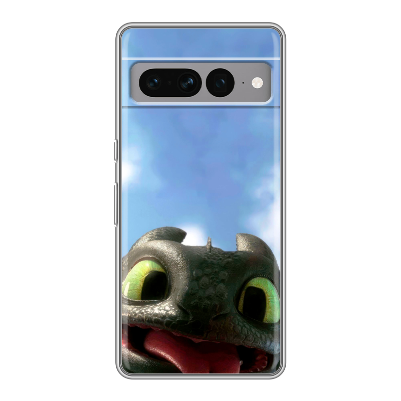Силиконовый чехол на Google Pixel 7 Pro с принтом Как приручить дракона Силиконовый чехол на Google Pixel 7 Pro с принтом Как приручить дракона
