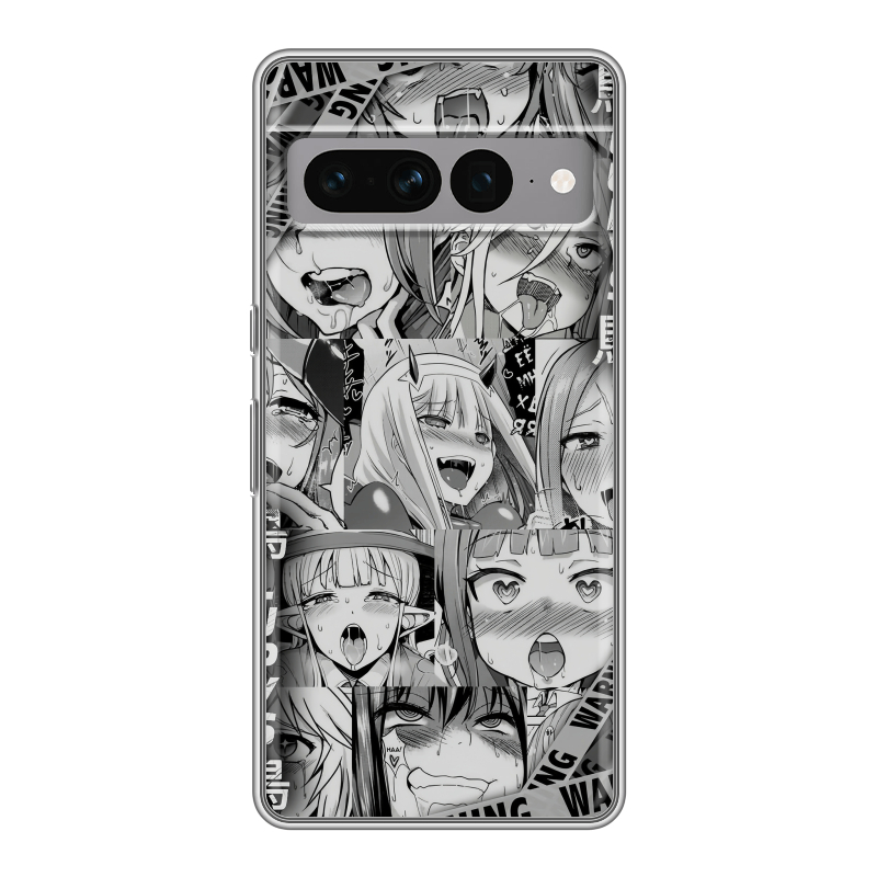 Силиконовый противоударный чехол на Google Pixel 7 Pro с принтом Ahegao Ахегао Аниме Силиконовый противоударный чехол на Google Pixel 7 Pro с принтом Ahegao Ахегао Аниме