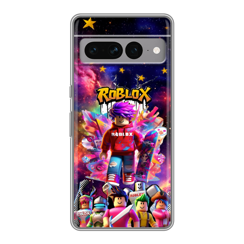 Силиконовый чехол на Google Pixel 7 Pro с принтом Roblox Роблокс Силиконовый чехол на Google Pixel 7 Pro с принтом Roblox Роблокс