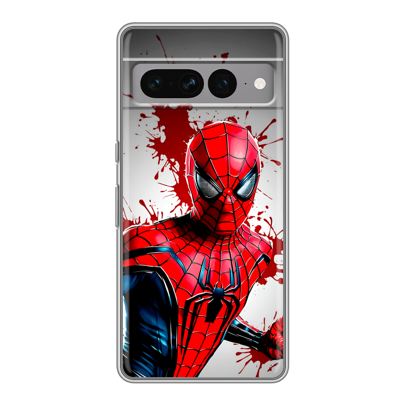 Силиконовый чехол на Google Pixel 7 Pro с принтом Spiderman Человек паук Силиконовый чехол на Google Pixel 7 Pro с принтом Spiderman Человек паук