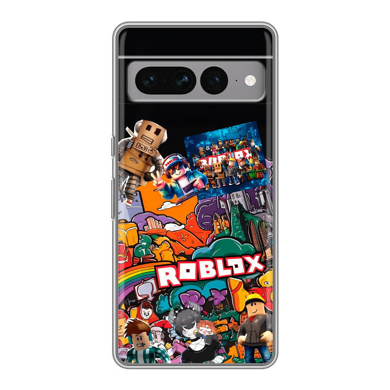 Силиконовый чехол на Google Pixel 7 Pro с принтом Roblox Роблокс Силиконовый чехол на Google Pixel 7 Pro с принтом Roblox Роблокс