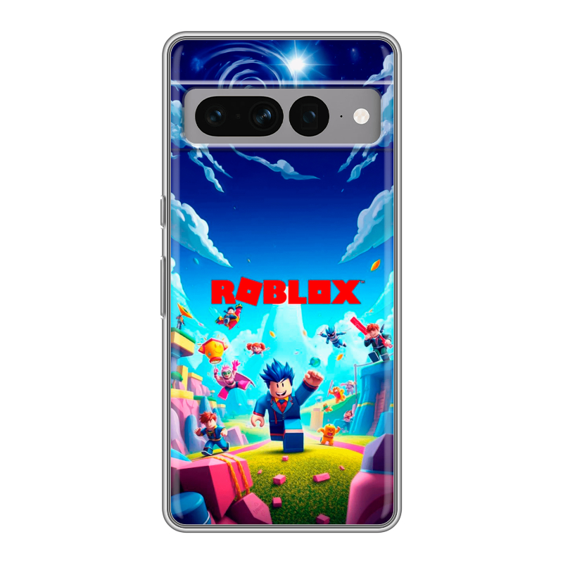 Силиконовый чехол на Google Pixel 7 Pro с принтом Roblox Роблокс Силиконовый чехол на Google Pixel 7 Pro с принтом Roblox Роблокс