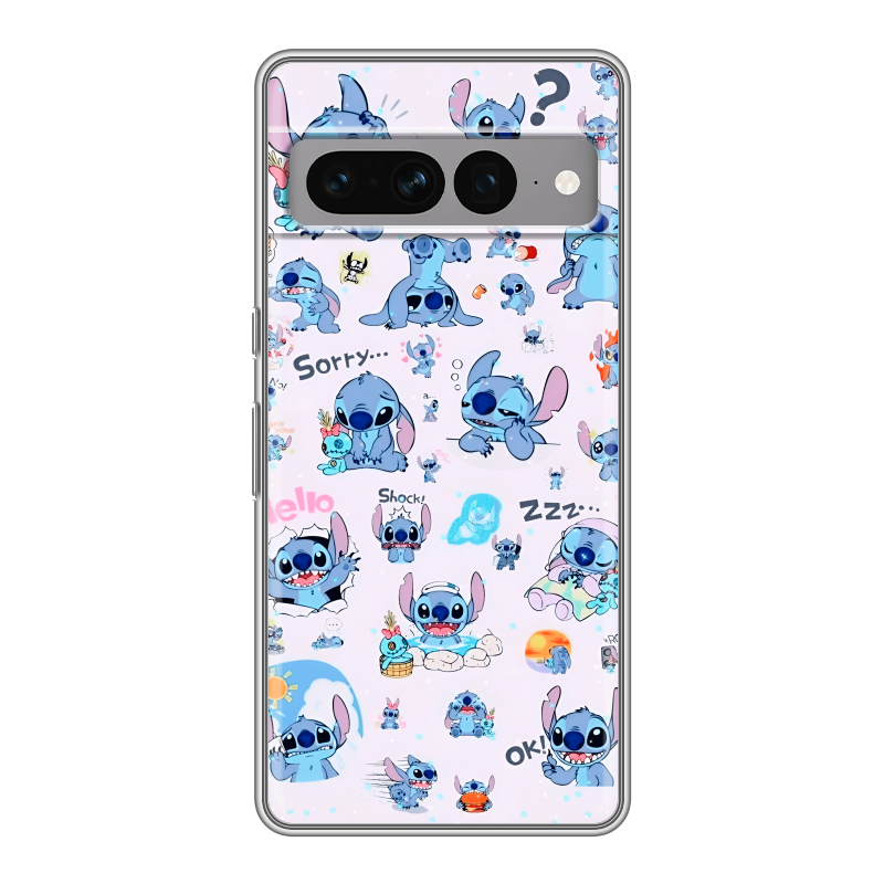 Силиконовый чехол на Google Pixel 7 Pro с принтом Лило и Стич Силиконовый чехол на Google Pixel 7 Pro с принтом Лило и Стич