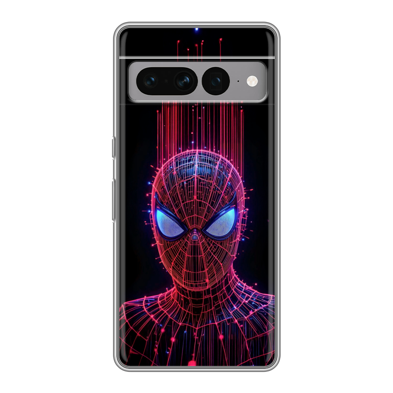Силиконовый противоударный чехол на Google Pixel 7 Pro с принтом Spiderman Человек паук Силиконовый противоударный чехол на Google Pixel 7 Pro с принтом Spiderman Человек паук