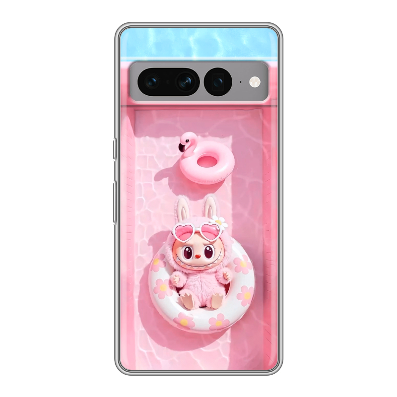 Силиконовый противоударный чехол на Google Pixel 7 Pro с принтом Labubu Лабубу Силиконовый противоударный чехол на Google Pixel 7 Pro с принтом Labubu Лабубу