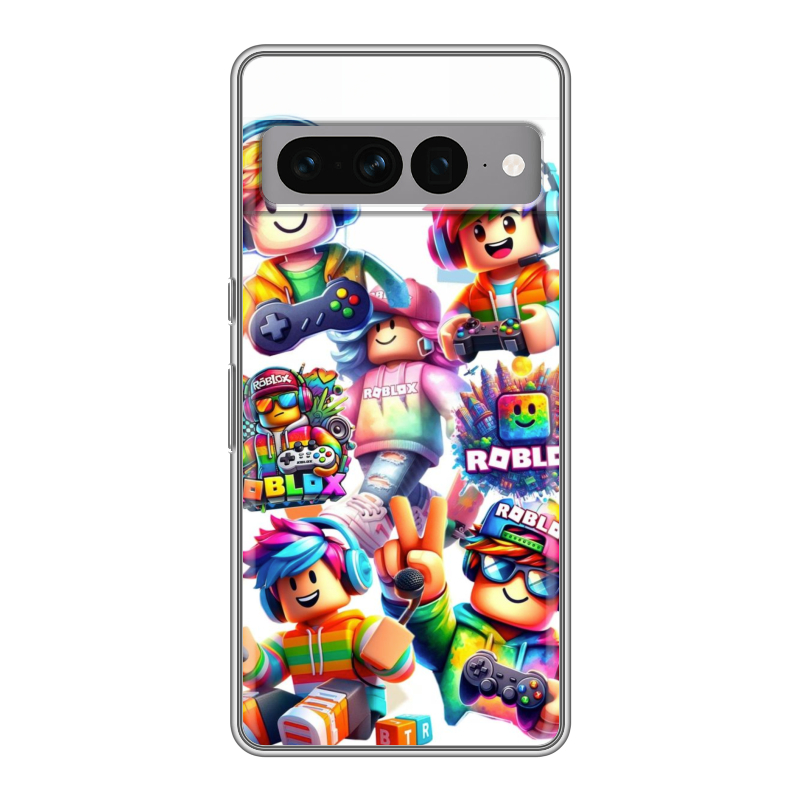 Силиконовый чехол на Google Pixel 7 Pro с принтом Roblox Роблокс Силиконовый чехол на Google Pixel 7 Pro с принтом Roblox Роблокс