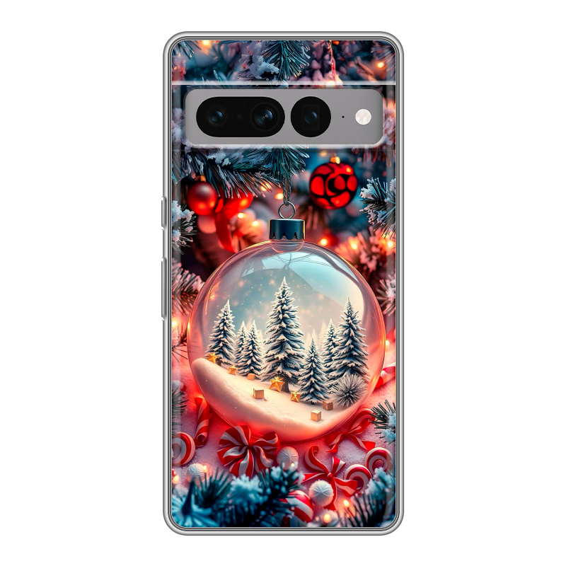 Силиконовый чехол на Google Pixel 7 Pro с принтом Новый год Силиконовый чехол на Google Pixel 7 Pro с принтом Новый год