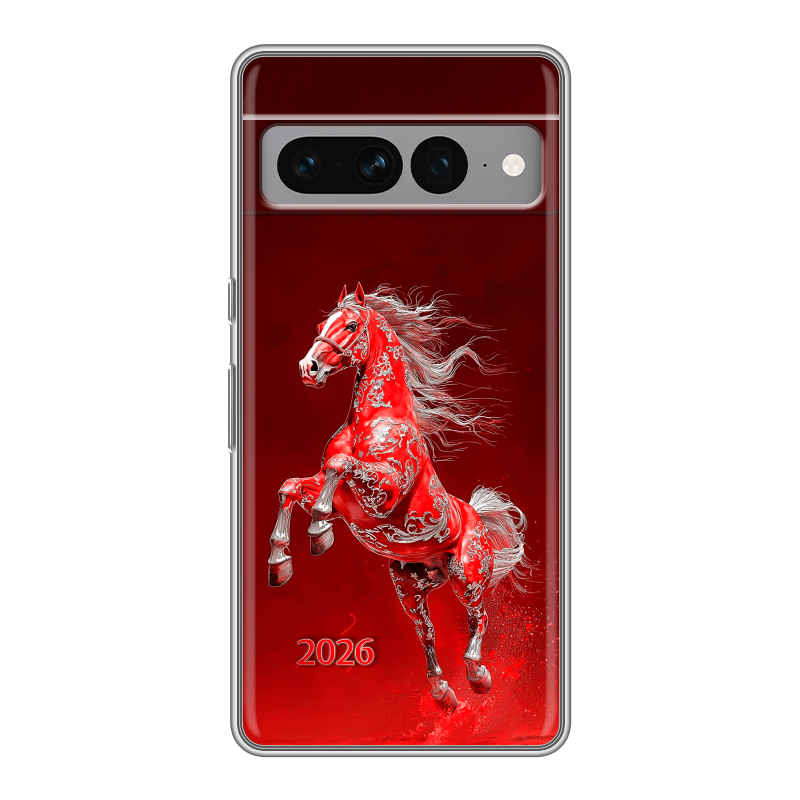 Силиконовый противоударный чехол на Google Pixel 7 Pro с принтом Новый год Силиконовый противоударный чехол на Google Pixel 7 Pro с принтом Новый год