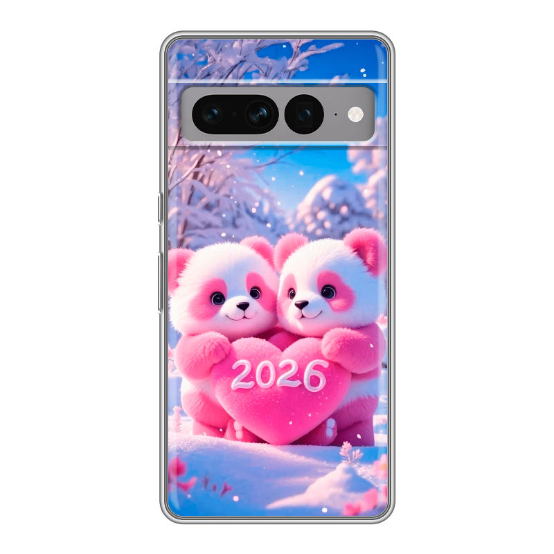 Силиконовый чехол на Google Pixel 7 Pro с принтом Новый год Силиконовый чехол на Google Pixel 7 Pro с принтом Новый год