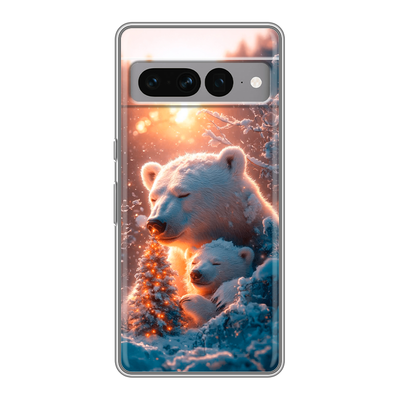 Силиконовый чехол на Google Pixel 7 Pro с принтом Новый год Силиконовый чехол на Google Pixel 7 Pro с принтом Новый год