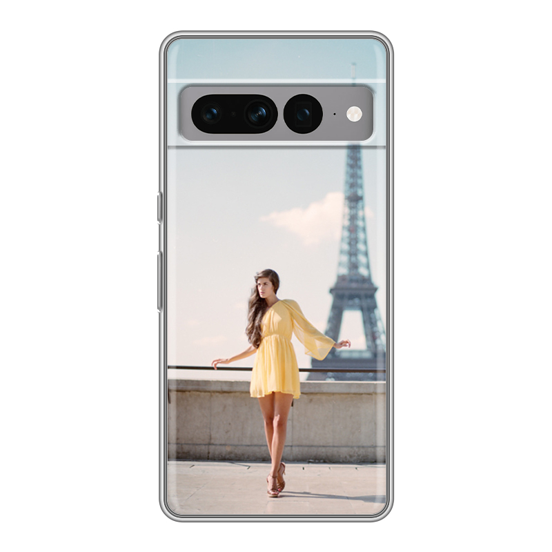 Силиконовый противоударный чехол на Google Pixel 7 Pro с принтом Париж Силиконовый противоударный чехол на Google Pixel 7 Pro с принтом Париж