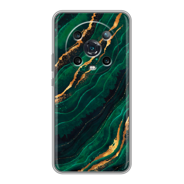 Силиконовый чехол на Huawei Honor Magic 4 Pro с принтом Мрамор зеленое золото Силиконовый чехол на Huawei Honor Magic 4 Pro с принтом Мрамор зеленое золото