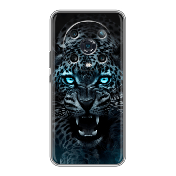 Силиконовый чехол на Huawei Honor Magic 4 Pro с принтом Темный леопард Силиконовый чехол на Huawei Honor Magic 4 Pro с принтом Темный леопард